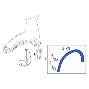 Moldura paso de rueda delantera izq.  HR-V 2016-18
