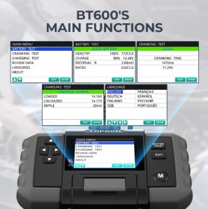 Probador De Batería Automóvil TOPDON