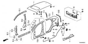Panel para choques Trasero CR-V 2012-16