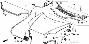 Capot Honda Civic LX/EX 1996-98